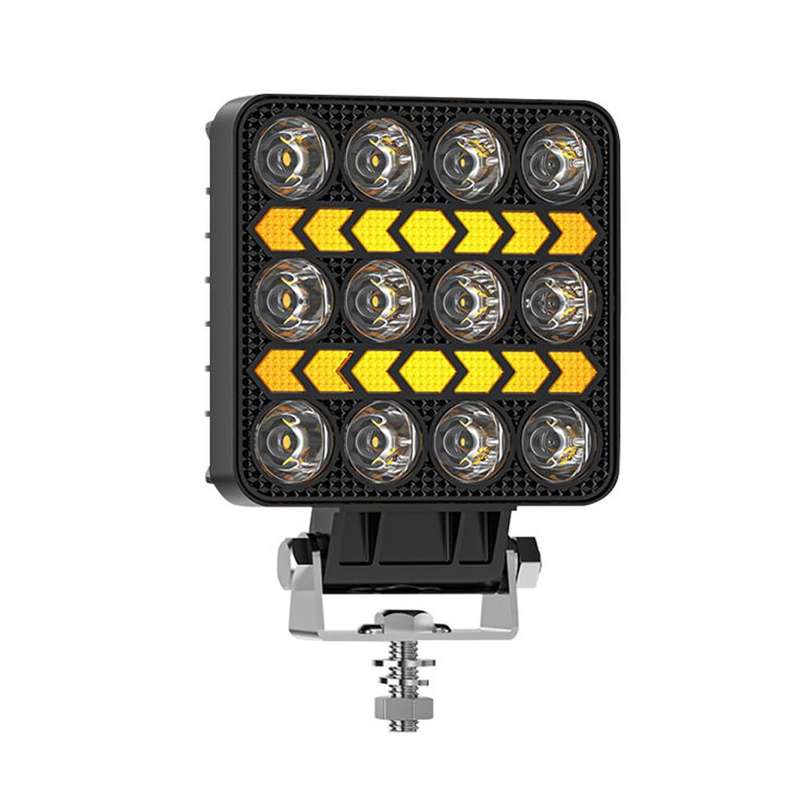 4 Inch Square Mixed Luminous Double Arrow Angel Eye Car Work Light(X4)