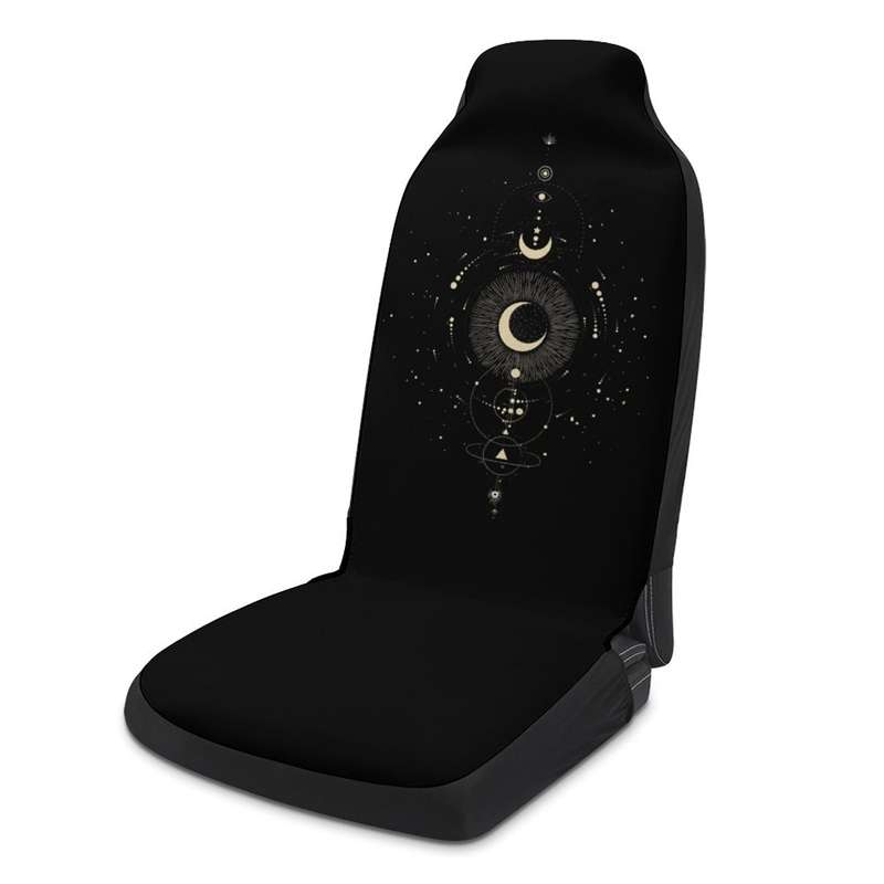 Car Universal Printed Seat Protector Automobile Decoration Supplies, Style: Gold Moon