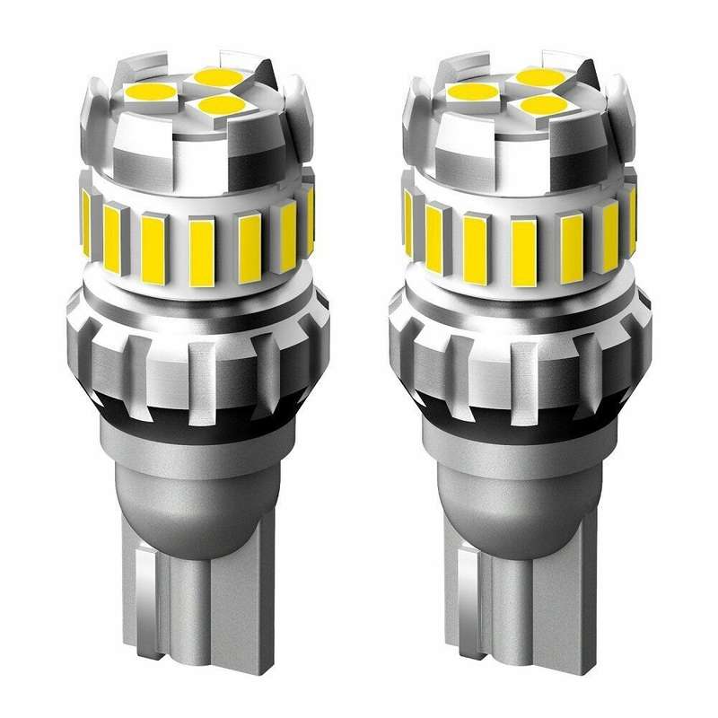 2pcs T10 3030+4014 18LED Constant Current Decoder Indicator Light Reversing Light(White)