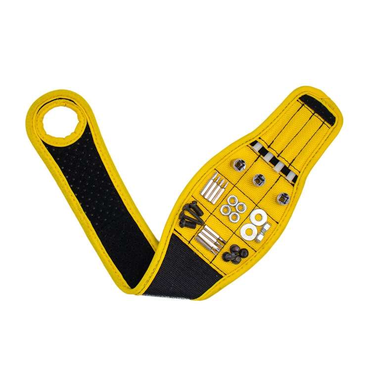 Thumb Wrap Magnetic Metal Accessory Tool Storage Strap(Yellow)
