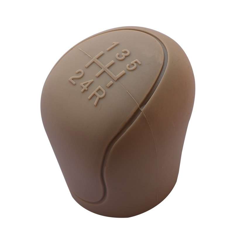 Automotive Silicone Manual Automatic Shift Lever Protective Cover, Size: Gear Shift Beige