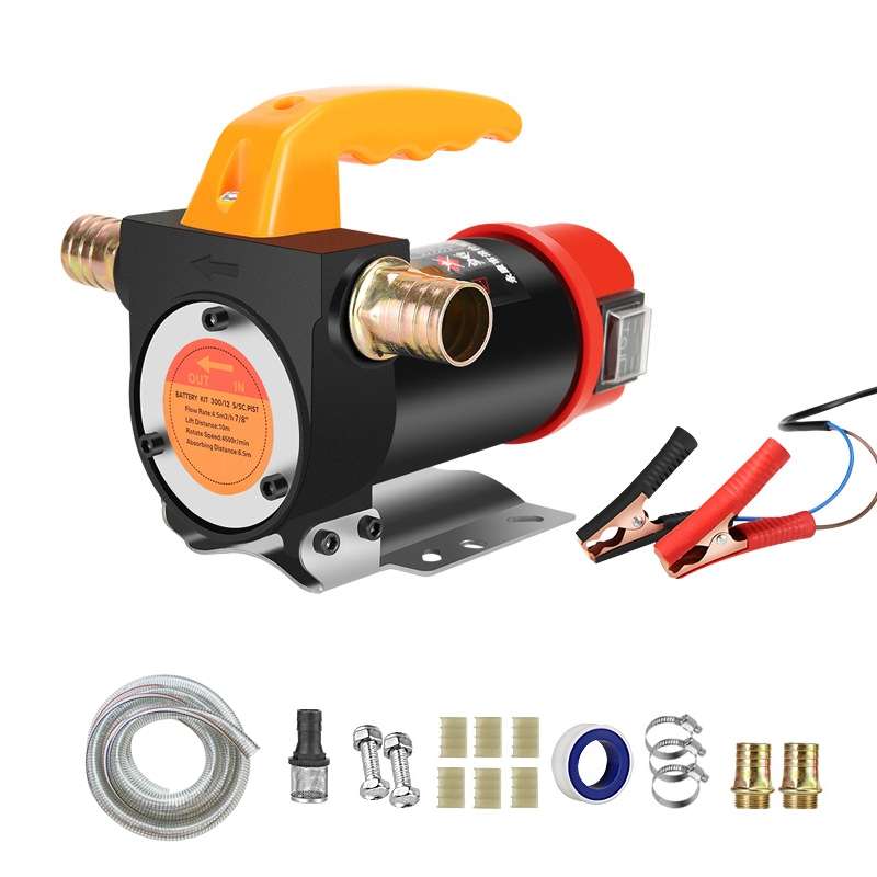Small Portable Diesel Electric Self-Priming Oil Pump, Voltage: 12v Forward And Reverse + 4m Tube