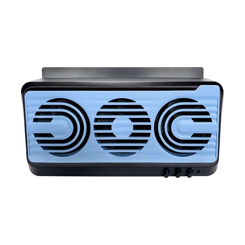 Solar Car Exhaust Fan Air Circulation Cooling Ventilation Fan(Black Blue)
