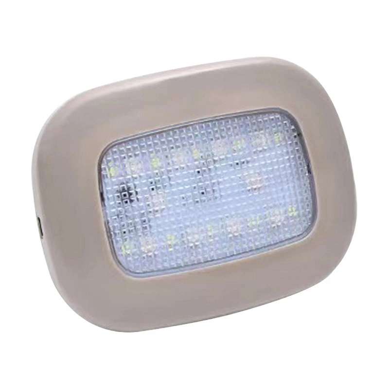 Car USB Charging Strong Magnetic Roof Reading LED Light(Beige)