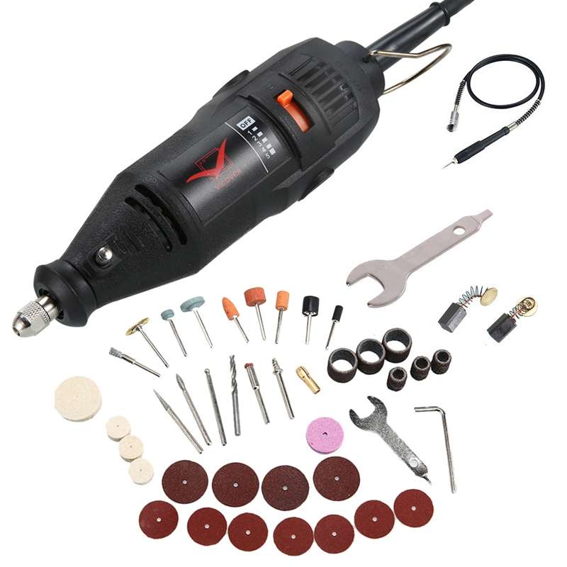 VICOVER Small Adjustable Speed Electrical Grinder Set Jade Carving Pen Polishing Tool EU Plug, Model