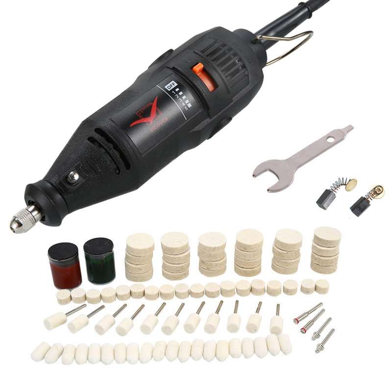VICOVER Small Adjustable Speed Electrical Grinder Set Jade Carving Pen Polishing Tool EU Plug, Model