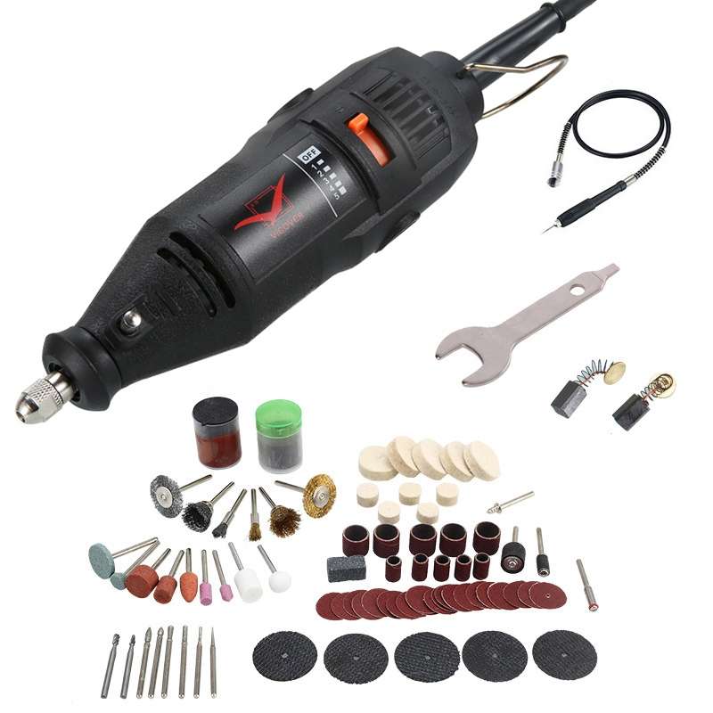 VICOVER Small Adjustable Speed Electrical Grinder Set Jade Carving Pen Polishing Tool EU Plug, Model