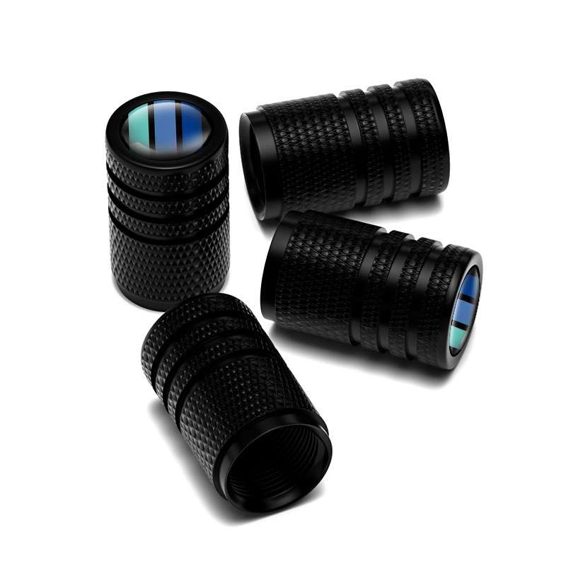 Aluminum Alloy Car Tire Decorative Valve Cap(Black)