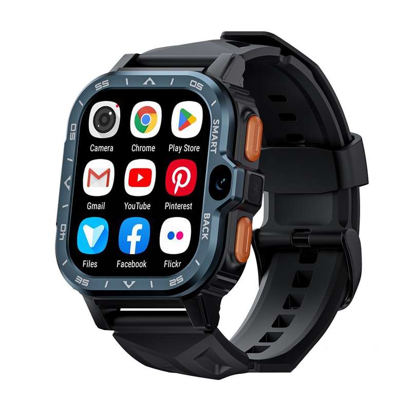 LOKMAT APPLLP 4 MAX 2.02-inch Android 8.1 Full Network Wifi Card Bluetooth Smart Watch(Navy Blu