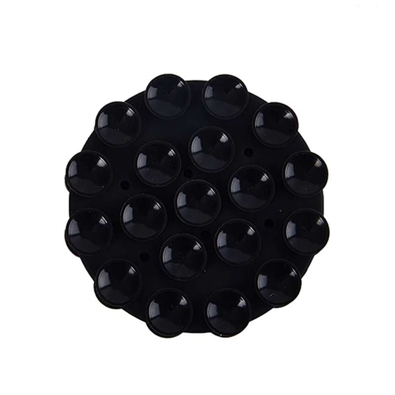 Double Sided Round Silicone Suction Cup Phone Holder Multifunctional Suction Phone Case(Black)