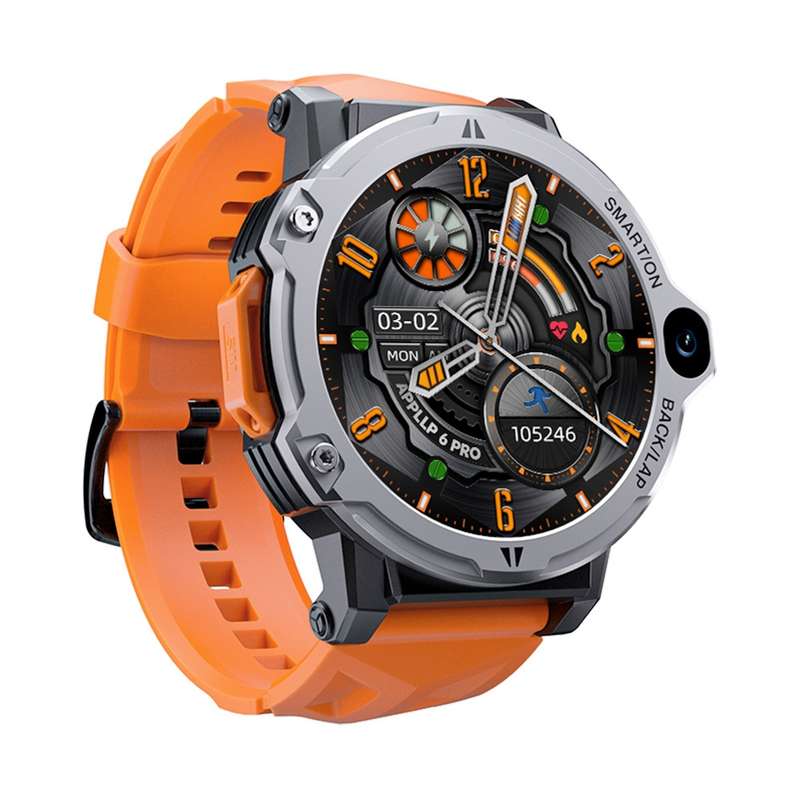 LOKMAT APPLLP6 PRO 1.54-inch 4G+64G Android 8.1 Dual-camera Independent Card Smart Watch(Silver