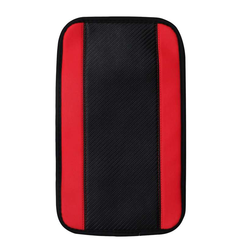 32x19cm PU Carbon Fiber Leather Central Armrest Box Cover Anti-slip Pad(Blue)