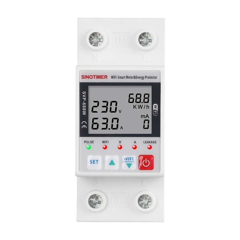 SINOTIMER SVP-688W TUYA APP WiFi Smart Circuit Breaker Over Under Voltage Protector