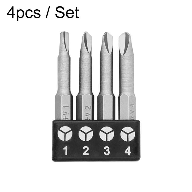 4pcs / Set Y-Shaped Chrome Vanadium Steel Bit Set Appliance Repair Electrical Drill Accessories With