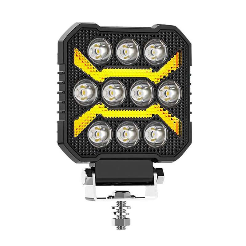 4 Inch Square Mixed Luminous Arch Bridge Angel Eye Car Work Light(X5)