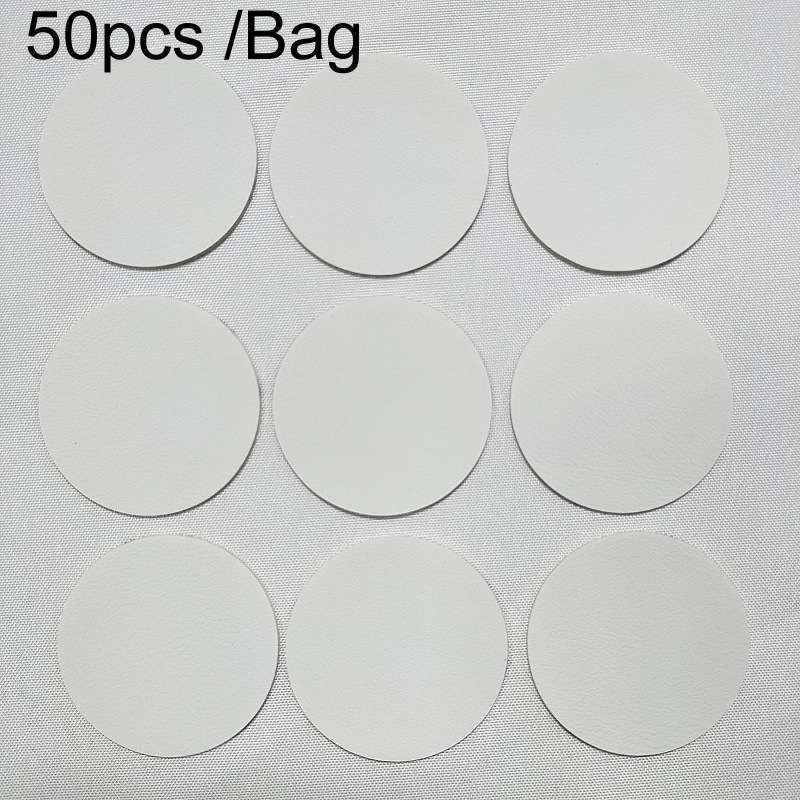 50pcs /Bag Strong Self-adhesive Leather Repair Sticker Sofa Car Seat Hole PU Leather Patch(White)