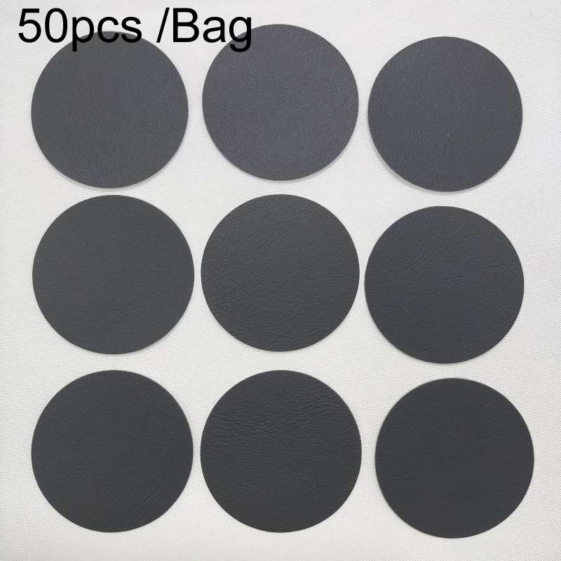 50pcs /Bag Strong Self-adhesive Leather Repair Sticker Sofa Car Seat Hole PU Leather Patch(White)