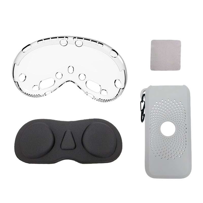 For Apple Vision Pro 4 In 1 Kit Lens Cover Battery Protection Case Accessories, Spec: B Style White