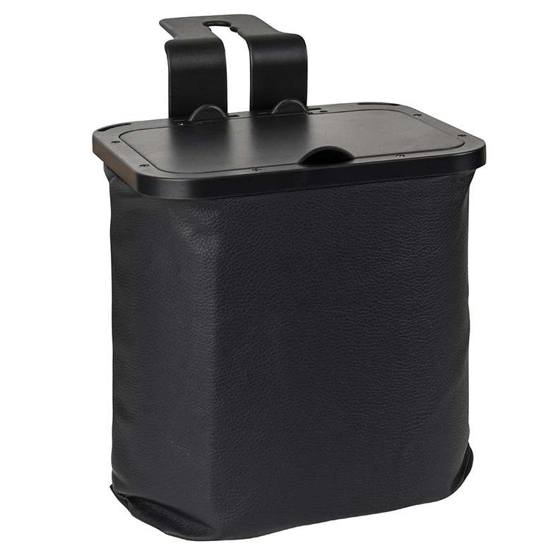 Car Rear Seat Foldable Large Capacity Hanging Waterproof Trash Can(Black)