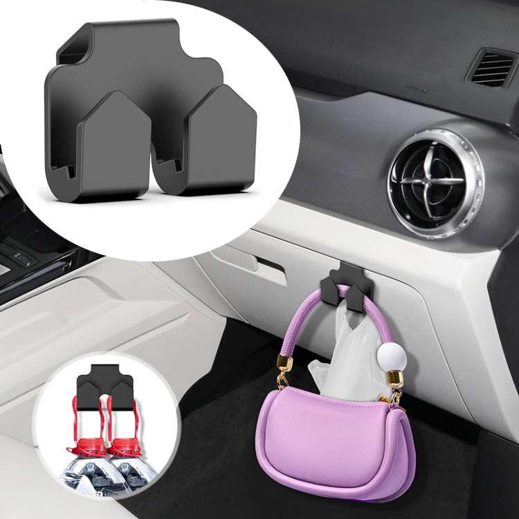 2pcs Car Front Seat Storage Box Hook For BYD Yuan Plus(Black)