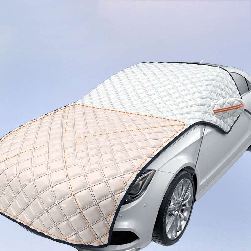 Car Snow Cover Anti-freezing Frost Cover Winter Thickened Car Clothes Blocking Cloth, Style: Hood Fu