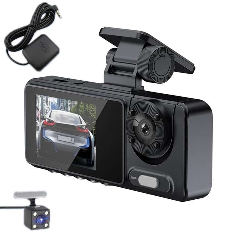 High-Definition Night Vision Driving Recorder, Model: Dual Recording 2K+720P+GPS Track+WIFI Mobile P