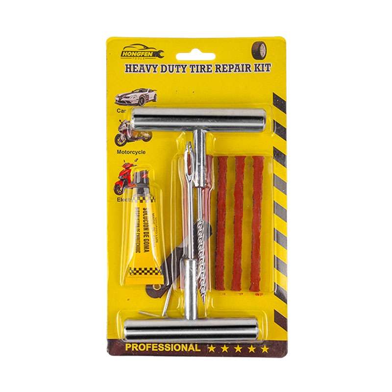 6 In 1 Car Tire Repair Tool Set Motorcycle Vacuum Tire Emergency Fast Repair Toolkit