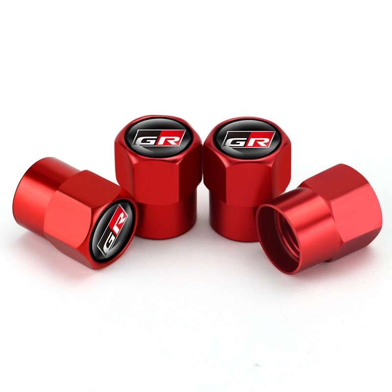 4pcs /Set For GR Metal Car Tire Valve Modification, Color: Red