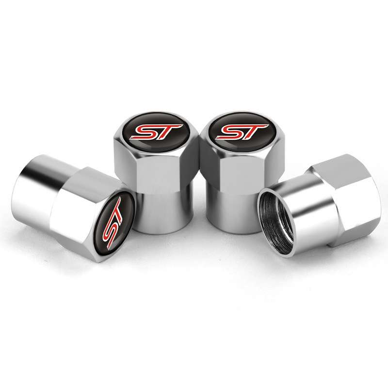 4pcs /Set Car Valve Cap Motorcycle Tire Decoration, Color: Silver