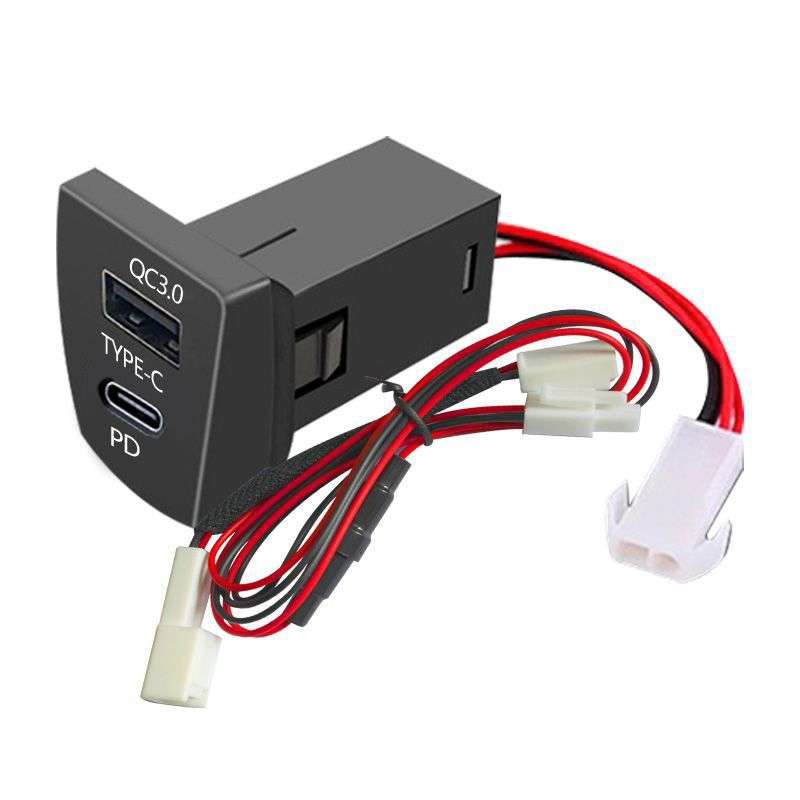 For Toyota RAV4 / WILDLANDER USB-PD Port 60W Fast Charging Modified Car Charger(Non-Destructive Cord