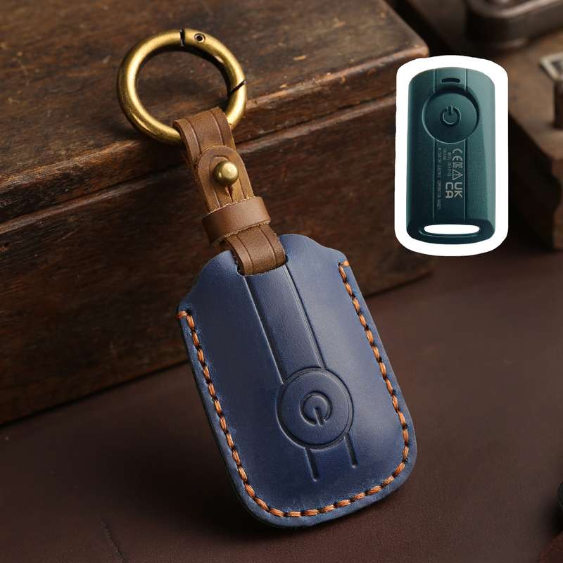 For YAMAHA NMAX155/XMAX300/Aerox/Jauns Hallmo Motorcycle Key Cover, Color: 1 Key Blue Hollowed