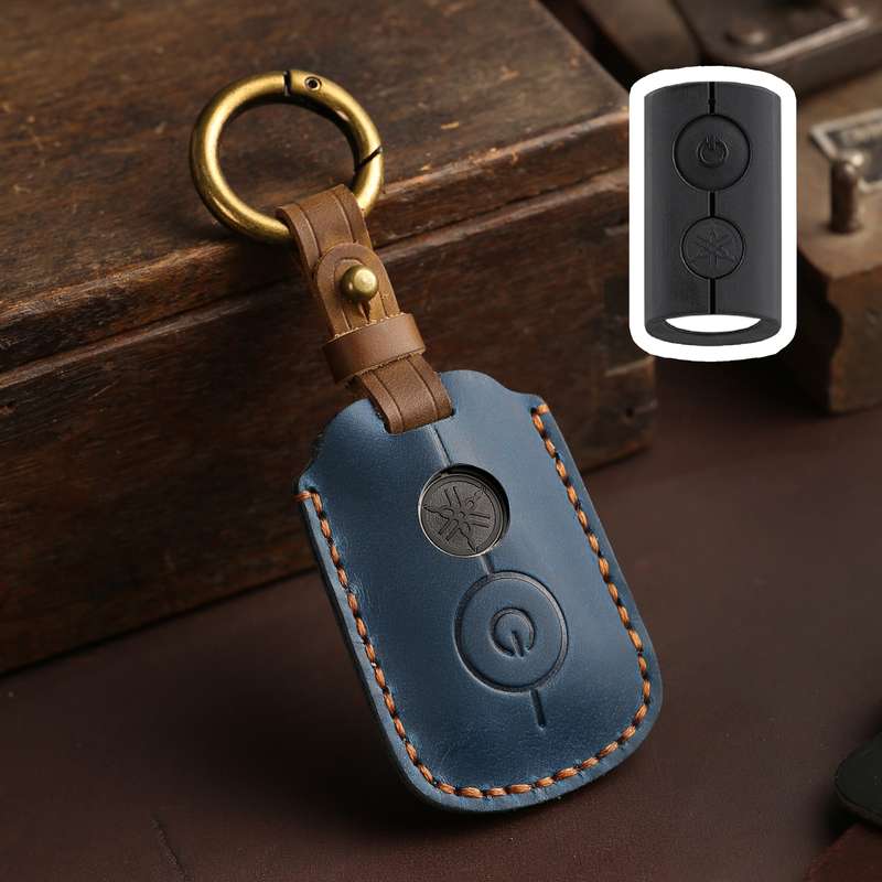 For YAMAHA NMAX155/XMAX300/Aerox/Jauns Hallmo Motorcycle Key Cover, Color: 2 Key Blue Not Hollowed