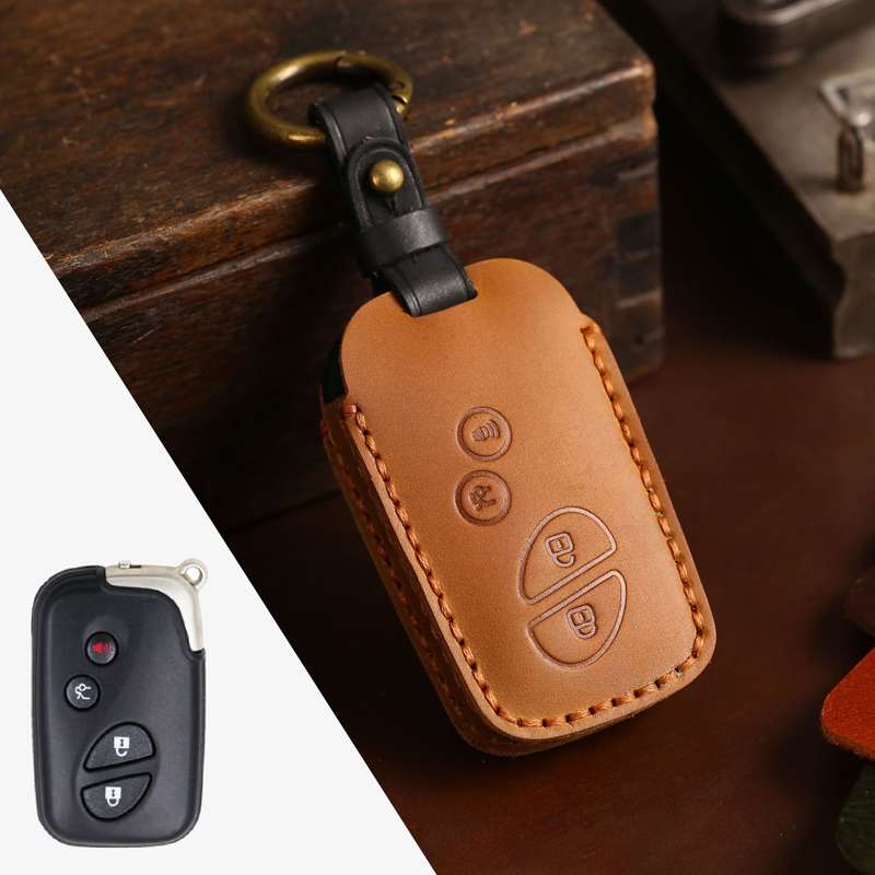 For Lexus RX270/ES240/LX570 Hallmo Car Key Cover, Color: 4 Keys Brown