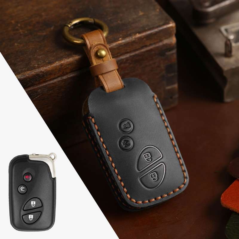For Lexus RX270/ES240/LX570 Hallmo Car Key Cover, Color: 4 Keys Black