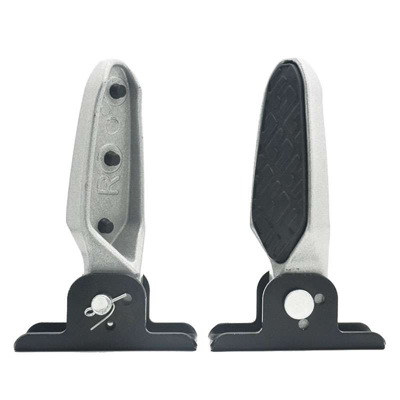 Electric Motorcycle Folding Foot Pegs Modification Pedal Pad Footrests, Style: With Anti-slip Pad
