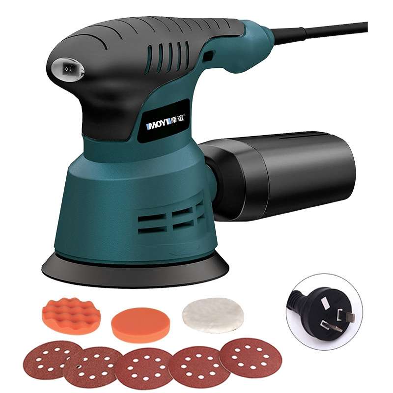 8pcs /Set AU Plug MOYI Small Polishing Sandpaper Machine Woodworking Electric Disc Sander