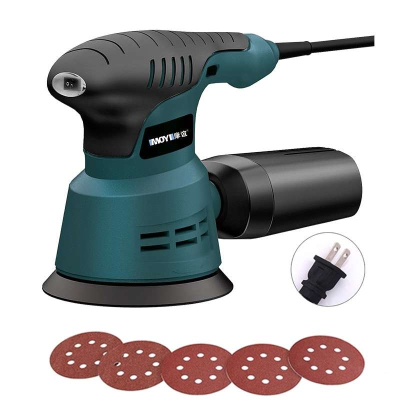 5pcs /Set US Plug MOYI Small Polishing Sandpaper Machine Woodworking Electric Disc Sander
