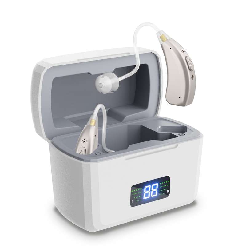 Z-126 Rechargeable Digital Display Hearing Aid Ear-hanging Sound Amplifier(Silver)