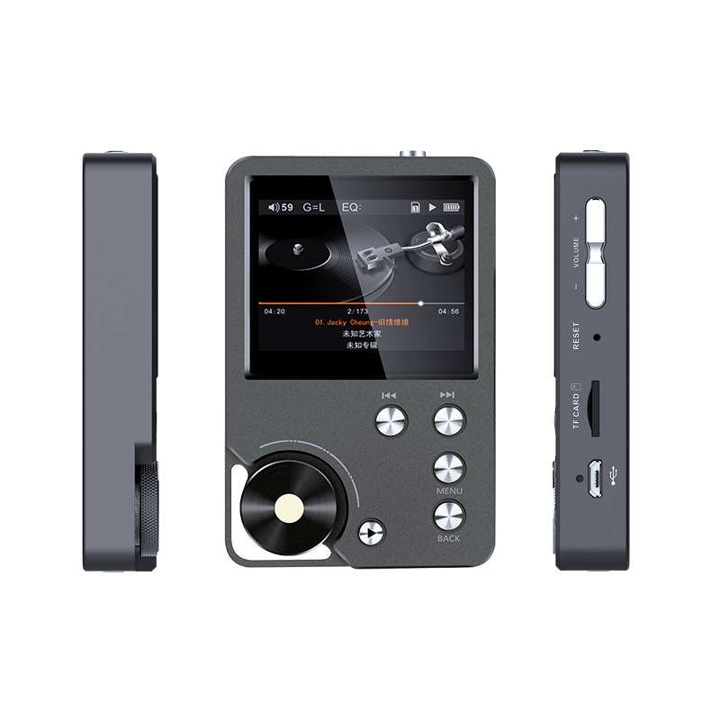 With 128GB TF Card HIFI Lossless DSD256 Music Player Sports MP3(Silver Gray)