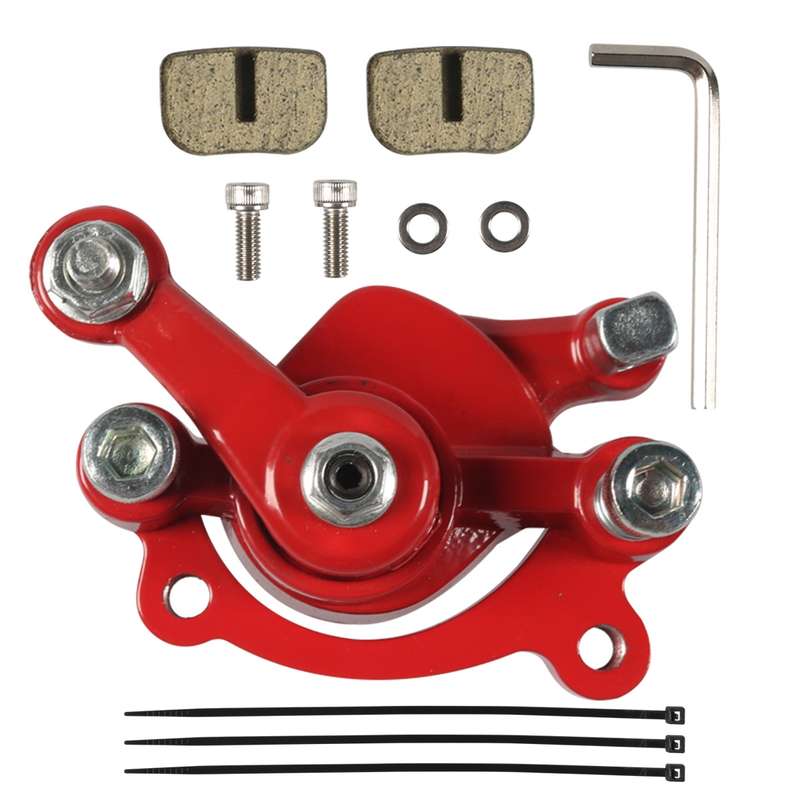 Motorcycle Disc Brake Caliper Pads For ATV Harley 49CC Trotting Red Left Accessory Kits