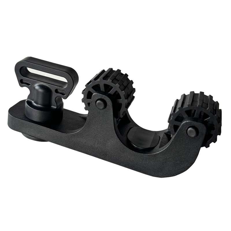 Canoe Paddle Fishing Rod Holder Rail Bracket, Specification: Fixed Roller + Nylon Ring