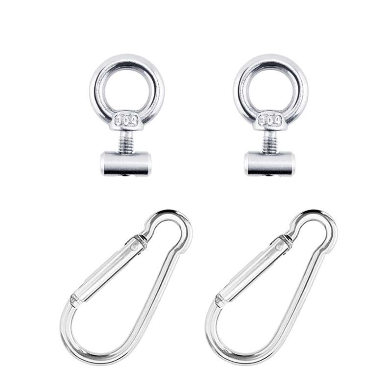 RV Sunshade 304 Stainless Steel Slide Rail Ring, Specifications: 2pcs M4 Ring + Cylinder + Silver Cl