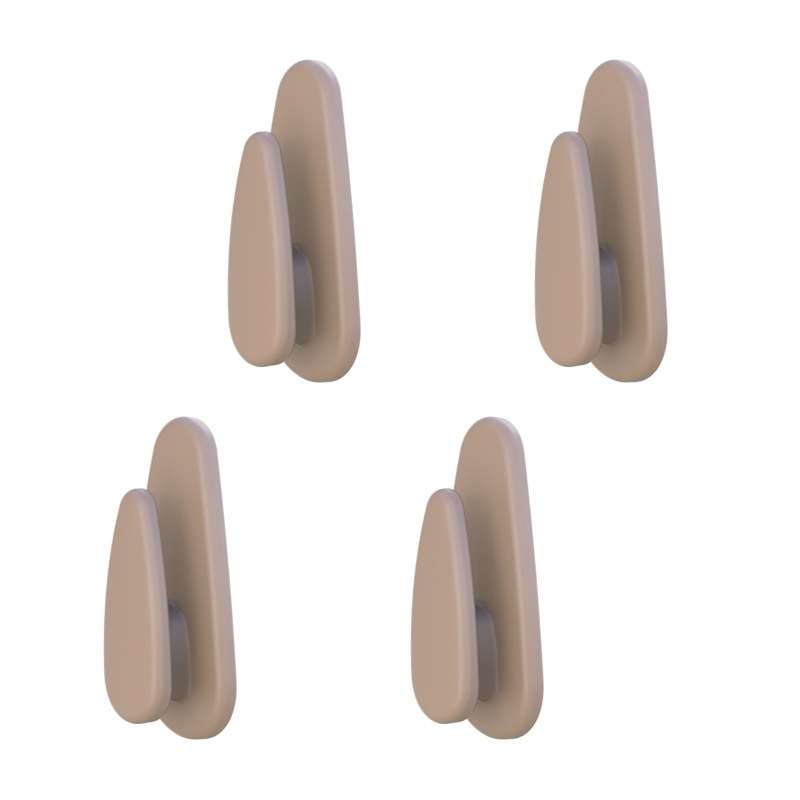 4pcs /Set Car Dashboard Adhesive Multifunctional Small Hook(Beige)