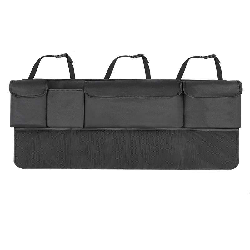 Car SUV Rear Seat Widening Organizing Storage Bag(Black)