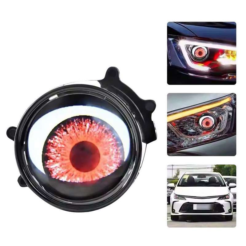3-inch Car Motorcycle LED Demon Eye Light Modification(23 Modes With Lens)
