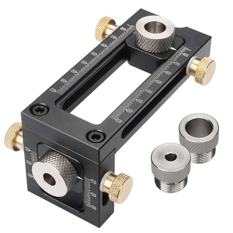 MG0-000-0011 2 In 1 Flat Head Cross Oblique Drill Hole Puncher Locator Doweling Jig Bed Cabinet Scre
