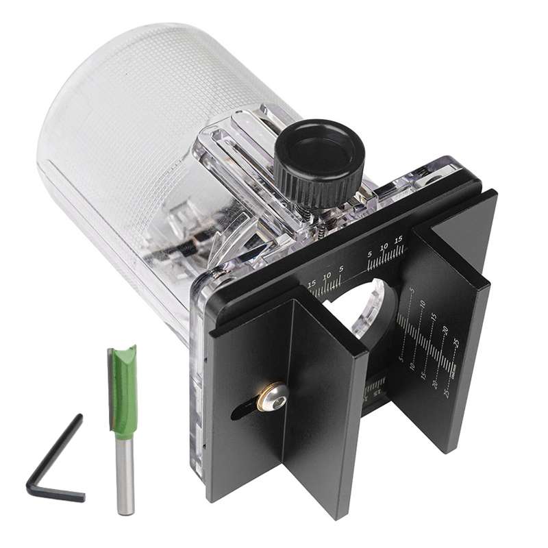 2 In 1 Woodworking Trimming Slotting Bracket Invisible Fasteners Wardrobe Opening Punching Locator W