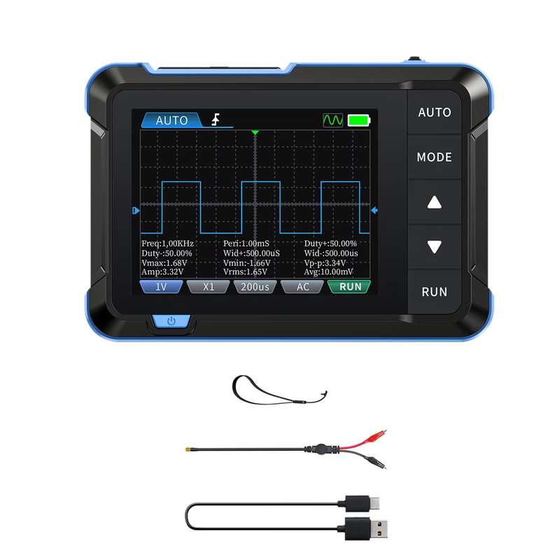FNIRSI 2 In 1 Mini Portable Digital Oscilloscope Signal Generator, Set: Standard