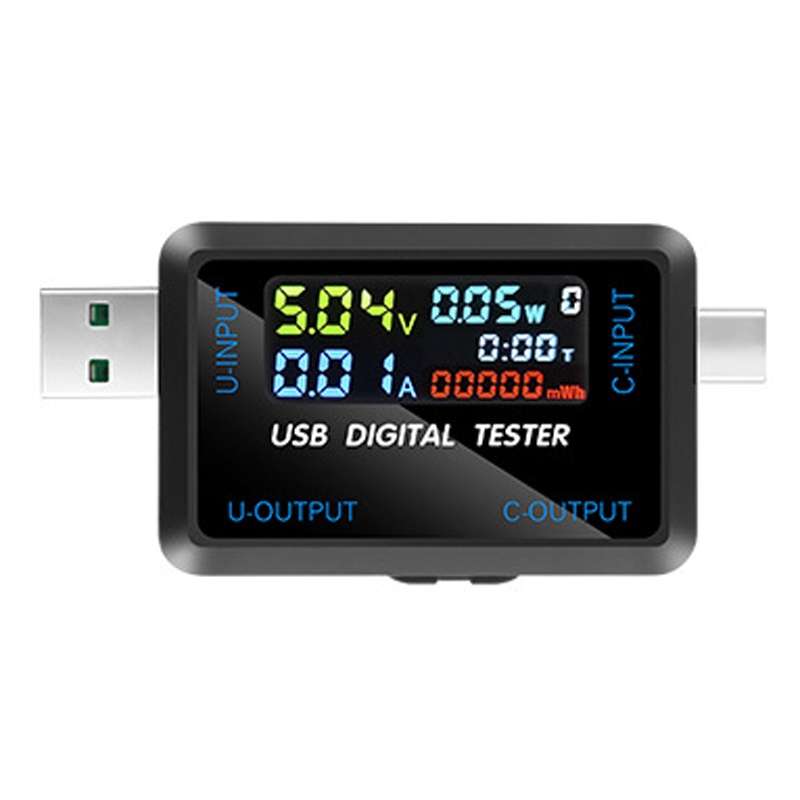 6527-Q Multifunctional Digital Voltage And Current Meter Portable Capacity Tester(USB+Type-C Port)