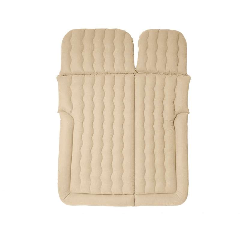 Inflatable Mattress For Car Travel SUV Rear Seat/Trunk, Color: Beige